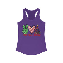 Load image into Gallery viewer, Peace Love Christmas - Women's Ideal Racerback Tank