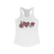 Load image into Gallery viewer, Peace Love Dental Assistant - Women's Ideal Racerback Tank