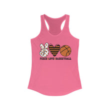 Load image into Gallery viewer, Peace Love Basketball - Women's Ideal Racerback Tank