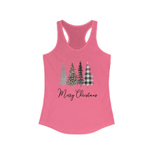 Load image into Gallery viewer, Merry Christmas with trees - Women's Ideal Racerback Tank