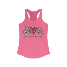 Load image into Gallery viewer, Peace Love Mix Drinks - Women's Ideal Racerback Tank