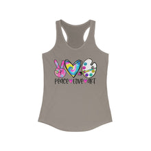 Load image into Gallery viewer, Peace Love Art - Women's Ideal Racerback Tank