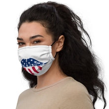 Load image into Gallery viewer, Lips - Red White and Blue Premium face mask