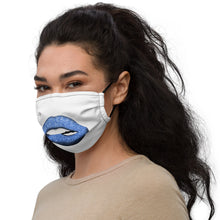 Load image into Gallery viewer, Glitter Lip Blue - Premium Face Mask