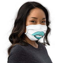 Load image into Gallery viewer, Glitter Lip Aquamarine - Premium face mask