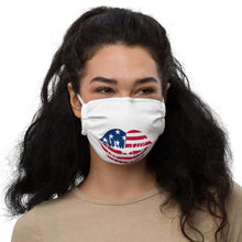 Load image into Gallery viewer, Lips - Stars Top Left Horizontal Lines - Premium face mask