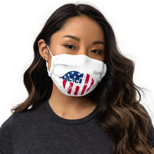 Load image into Gallery viewer, Lips - Stars Top Left Vertical Lines - Premium face mask