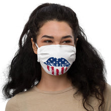 Load image into Gallery viewer, Lips - Red White and Blue Premium face mask
