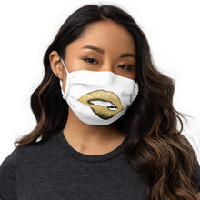 Load image into Gallery viewer, Glitter Lip Gold - Premium face mask
