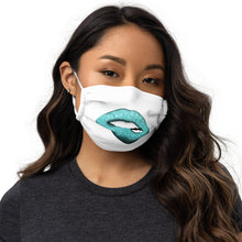 Load image into Gallery viewer, Glitter Lip Aquamarine - Premium face mask