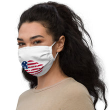 Load image into Gallery viewer, Lips - Stars Top Left Horizontal Lines - Premium face mask