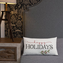 Load image into Gallery viewer, Happy Holidays Premium Pillow
