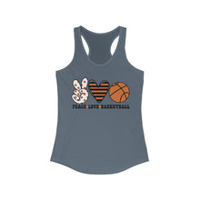 Load image into Gallery viewer, Peace Love Basketball - Women's Ideal Racerback Tank