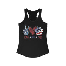 Load image into Gallery viewer, Peace Love Dogs - Women's Ideal Racerback Tank