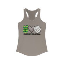 Load image into Gallery viewer, Peace Love Volleyball - Women's Ideal Racerback Tank