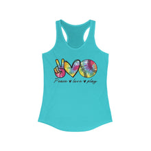 Load image into Gallery viewer, Peace Love Play - Women's Ideal Racerback Tank