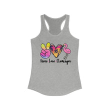 Load image into Gallery viewer, Peace Love Flamingo - Women's Ideal Racerback Tank
