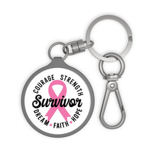 Load image into Gallery viewer, Survivor Courage Strength Key Ring