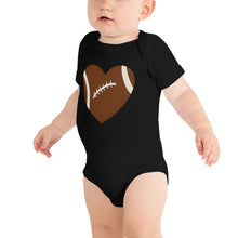 Load image into Gallery viewer, Sports Heart-Football  Baby short sleeve one piece