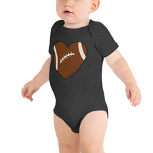 Load image into Gallery viewer, Sports Heart-Football  Baby short sleeve one piece