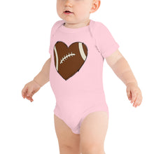 Load image into Gallery viewer, Sports Heart-Football  Baby short sleeve one piece