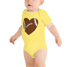 Load image into Gallery viewer, Sports Heart-Football  Baby short sleeve one piece