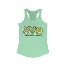 Load image into Gallery viewer, Peace Love Tennis - Women's Ideal Racerback Tank