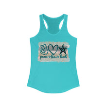 Load image into Gallery viewer, Peace Love Beach Women's Ideal Racerback Tank