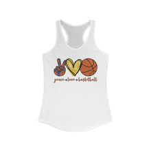 Load image into Gallery viewer, Peace Love Basketball - Women's Ideal Racerback Tank