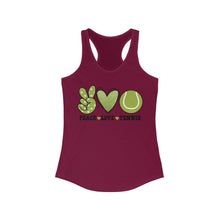 Load image into Gallery viewer, Peace Love Tennis - Women's Ideal Racerback Tank