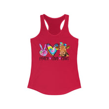 Load image into Gallery viewer, Peace Love Cows - Women's Ideal Racerback Tank