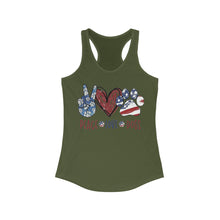 Load image into Gallery viewer, Peace Love Dogs - Women's Ideal Racerback Tank