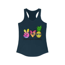 Load image into Gallery viewer, Peace Love Summer (w/Pineapple) - Women's Ideal Racerback Tank