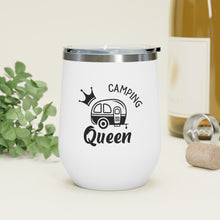 Load image into Gallery viewer, Camping Queen 12oz Insulated Wine Tumbler