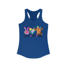 Load image into Gallery viewer, Peace Love Cows - Women's Ideal Racerback Tank