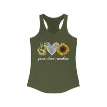 Load image into Gallery viewer, Peace Love Sunshine - Women's Ideal Racerback Tank