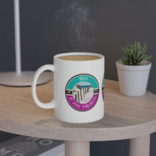 Load image into Gallery viewer, Yolo at Pink Paradise White Mug, 11oz