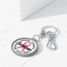 Load image into Gallery viewer, Survivor Courage Strength Key Ring