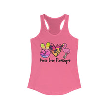 Load image into Gallery viewer, Peace Love Flamingo - Women's Ideal Racerback Tank
