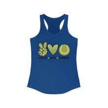 Load image into Gallery viewer, Peace Love Tennis - Women's Ideal Racerback Tank
