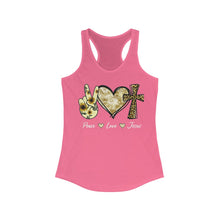 Load image into Gallery viewer, Peace Love Jesus - Women's Ideal Racerback Tank