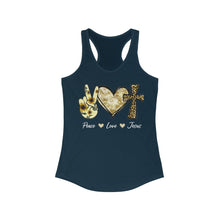 Load image into Gallery viewer, Peace Love Jesus - Women's Ideal Racerback Tank