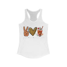 Load image into Gallery viewer, Peace Love Pumpkin Spice - Women's Ideal Racerback Tank