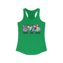 Load image into Gallery viewer, Peace Love Cheer - Women's Ideal Racerback Tank