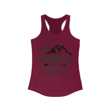 Load image into Gallery viewer, Not all who wander are lost Women's Ideal Racerback Tank
