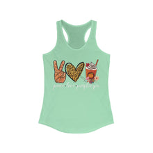 Load image into Gallery viewer, Peace Love Pumpkin Spice - Women's Ideal Racerback Tank