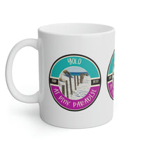 Load image into Gallery viewer, Yolo at Pink Paradise White Mug, 11oz