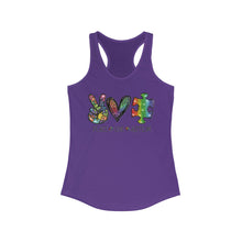 Load image into Gallery viewer, Peace Love Autism - Women's Ideal Racerback Tank