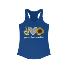 Load image into Gallery viewer, Peace Love Sunshine - Women's Ideal Racerback Tank