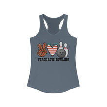 Load image into Gallery viewer, Peace Love Bowling - Women's Ideal Racerback Tank